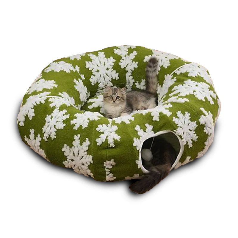 Christmas Cat Tunnel & Nest