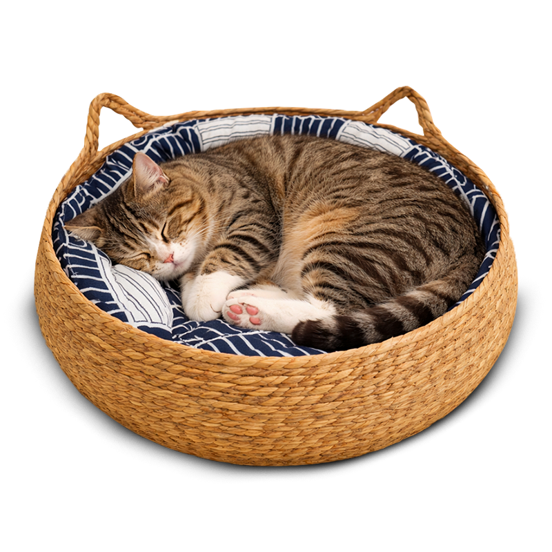 Natural Woven Basket Bed