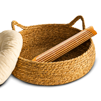 Natural Woven Basket Bed
