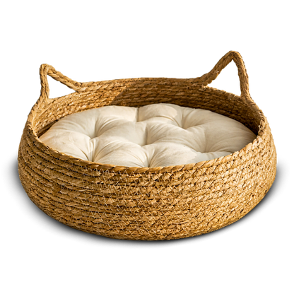 Natural Woven Basket Bed