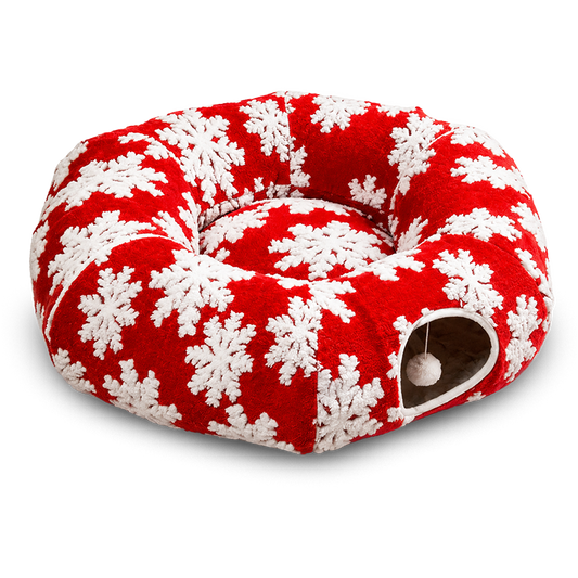 Christmas Cat Tunnel & Nest